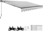 TecTake GmbH Gelenkarmmarkise Ornella mit Wandhalterung - 300 x 250 cm, hellgrau