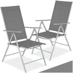TecTake GmbH Klappbare Gartenst&uuml;hle mit verstellbarer Lehne, Netzgewebe -...