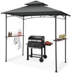TecTake GmbH Grillpavillon Maracaibo, wetterfest, Winddach, 2 Ablagen -...
