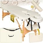 TecTake GmbH 2 Zonen Massageliege-Set Freddi mit 5cm Polsterung, Rollen und