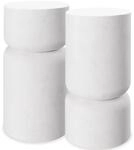 TecTake GmbH 2er Set Beistelltisch Amine, Chubby-Design - wei&szlig; 406054