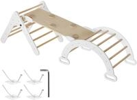 TecTake GmbH Kletterger&uuml;st Monti, 8in1, indoor, aus Holz, ab 1 Jahr - hellgrau