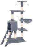 TecTake GmbH Kratzbaum Dominik 144cm - grau 401433