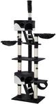 TecTake GmbH Kratzbaum Hansi 260cm - schwarz/wei&szlig; 401638