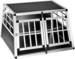 TecTake GmbH Hundetransportbox doppel mit gerader R&uuml;ckwand - 89 x 69 x 50 cm 400549
