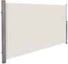 Aluminium Seitenmarkise ausziehbar mit Aufrollmechanismus - 200 x 300 cm, beige