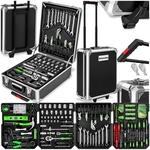 TecTake GmbH Aluminium Trolley Werkzeugkoffer 1200-tlg. - schwarz 401321