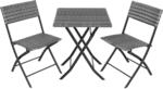 TecTake GmbH Rattan Balkonset Trevi - grau 403197