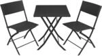 TecTake GmbH Rattan Balkonset Trevi - schwarz 403196