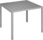 TecTake GmbH Aluminium Gartentisch Maren h&ouml;henverstellbare F&uuml;&szlig;e 90x90x74,5cm -