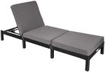 TecTake GmbH Sonnenliege Rattan Sofia - schwarz 402307