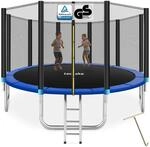 TecTake GmbH Trampolin Garfunky mit Sicherheitsnetz - 457 cm 403522
