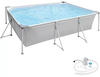 Swimming Pool rechteckig mit Filterpumpe 300 x 207 x 70 cm - grau