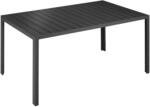 TecTake GmbH Aluminium Gartentisch Bianca h&ouml;henverstellbare F&uuml;&szlig;e 150x90x74,5cm -
