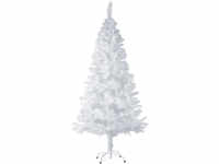 tectake Weihnachtsbaum künstlich mit Metallständer weiß - 180 cm 402821