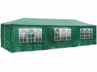tectake Pavillon Elasa 9x3m mit 8 Seitenteilen - grün 404822