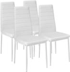 TecTake GmbH Esszimmerst&uuml;hle Kunstleder - wei&szlig;, 4er Set 401845
