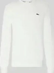 Lacoste AH0128-00, Lacoste Regular Fit Pullover aus Baumwoll-Mix Offwhite men
