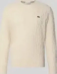 Lacoste AH2924-00, Lacoste Regular Fit Pullover aus reiner Wolle Offwhite men