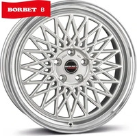 Borbet 497091, Borbet B 8 0x17 5x112 ET45 MB66 5 silver rim polished