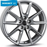 Borbet 497894, Borbet LX19 8 0x19 5x112 ET44 MB66 5 black glossy rim red