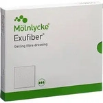 Exufiber Gelbildender Faserverband 10x10cm 10 St&uuml;ck