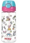 N&ucirc;by Weicher Tritan-Trinkbecher Mit Druckknopf 540ml Rosa 1 St&uuml;ck