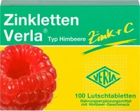 PZN-DE 09704814, ZINKLETTEN Verla Himbeere Lutschtabletten 100 St