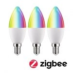 Paulmann 29152 Standard 230V Smart Home Zigbee 3.0 LED Kerze E14 3x470lm 3x5W RGBW+