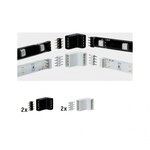 Paulmann 70334 YourLED Eck-Verbinder 4er Pack Wei&szlig;, Schwarz, Kunststoff