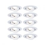 Paulmann 99995 LED Einbauleuchte 3-Step-Dim 10er-Pack schwenkbar 70&deg; 10x4,8W