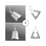 Paulmann 95602 URail Schirm Alvaro DecoSystems 144mm Chrom matt/Wei&szlig;