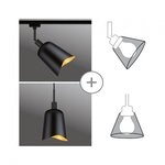 Paulmann 95604 URail Schirm Alvaro DecoSystems 144mm Schwarz matt/Gold matt