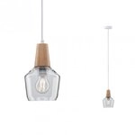 Paulmann 79745 Neordic Pendelleuchte Ylvie E27 max. 20W Holz/Glas Klar dimmbar