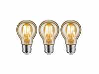 Paulmann 5075 3er Set LED Vintage-AGL 6W E27 Gold Goldlicht dimmbar