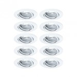 Paulmann 93400 Einbauleuchte Base Basisset schwenkbar rund 90mm 20&deg; 10x GU10 230V