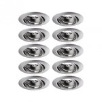 Paulmann 93399 Einbauleuchte LED Base rund max. 10x10W GU10 Eisen geb&uuml;rstet
