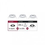 Paulmann 92480 Einbauleuchte Choose Basisset starr IP44 rund 78mm max. 3x10W 230V