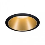 Paulmann 93395 Einbauleuchte Cole rund 88mm GU10 max. 10W 230V dimmbar Schwarz/Gold
