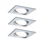 Paulmann 93680 LED Einbauleuchte Nova Plus Coin Basisset schwenkbar 50&deg; 3x6W 3x470lm