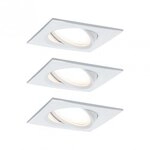 Paulmann 93678 LED Einbauleuchte Nova Plus Coin Basisset schwenkbar 50&deg; 3x6W 3x470lm