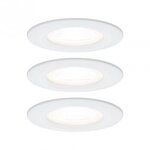 Paulmann 93478 LED Einbauleuchte 3-Step-Dim Nova Basisset IP44 GU10 3x6,5W 3x460lm