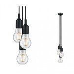 Paulmann 50382 Neordic Pendelleuchte Ketil E27 max. 3x60W Schwarz dimmbar