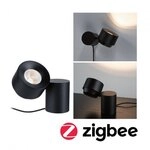 Paulmann 79781 LED Tischleuchte Smart Home Zigbee Puric Pane 2700K 300lm 3W Schwarz
