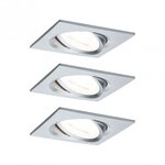 Paulmann 93456 LED Einbauleuchte Nova Coin Basisset schwenkbar eckig 84x84mm 50&deg;