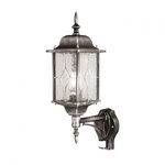 Elstead Lighting Wexford Au&szlig;enwandleuchte mit PIR E27 in Schwarz und Silber mit