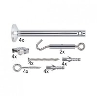 Paulmann 17834 Seilsystem Montageset Halterung + Umlenker 4er-Set Chrom