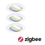 Paulmann 92466 LED Einbauleuchte Smart Home Zigbee Base Coin Basisset rund 90mm 20&deg;