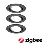Paulmann 92465 LED Einbauleuchte Smart Home Zigbee Base Coin Basisset rund 90mm 20&deg;