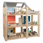 small foot Puppenhaus Natur mit M&ouml;beln 298152